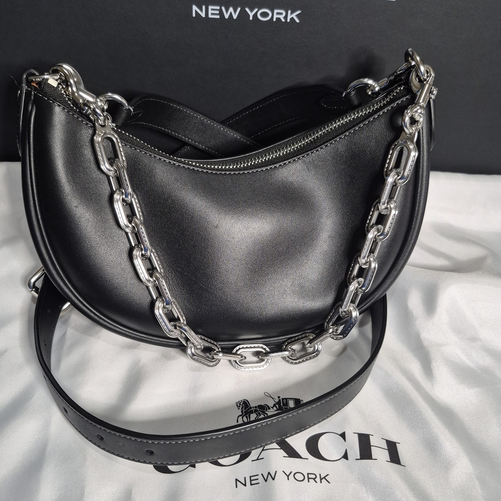 Black Leather Women's Bag - Picture 7 of 11
